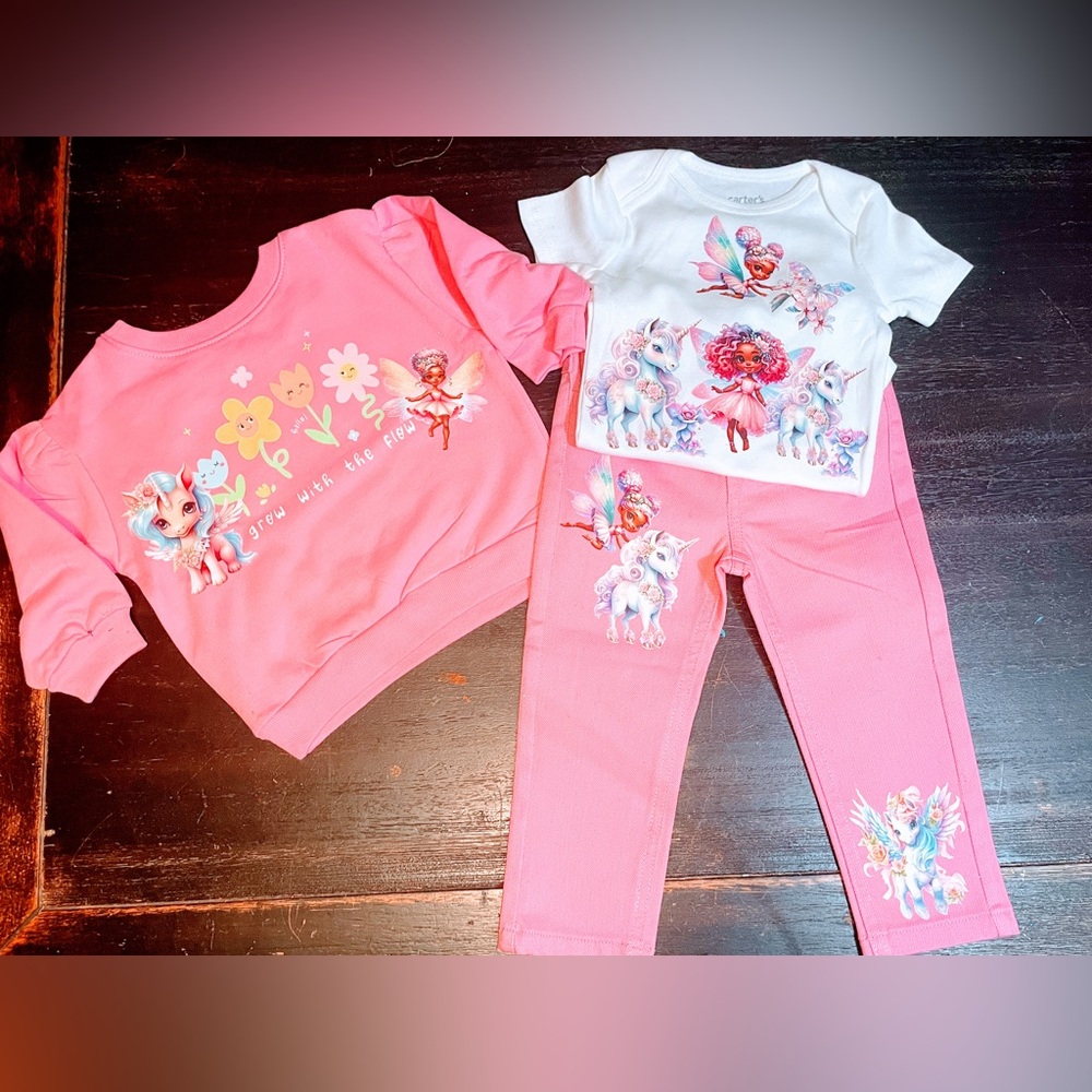 Afro Fairy sweatshirt pants set.Everything is Customized & made to orders